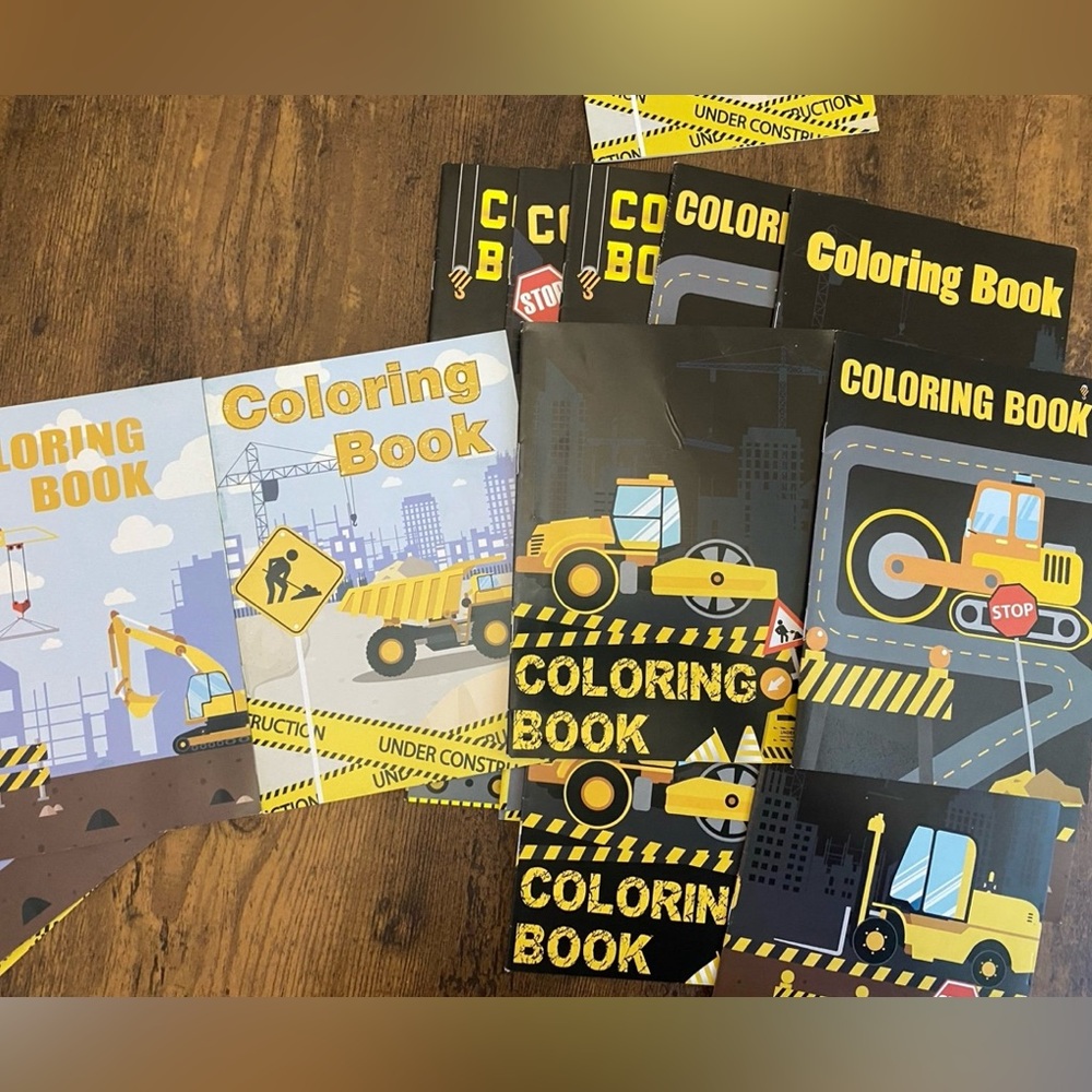 Construction Themed Coloring Book Party Favors - Picture 4 of 4